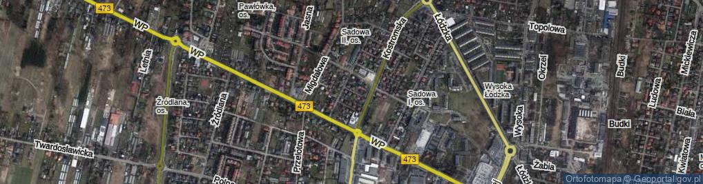 Zdjęcie satelitarne Warzywna ul.